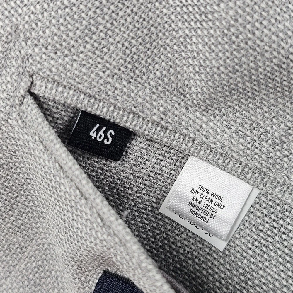 Bonobos Marzotto Hopsack Knit Patch Pocket Blazer Sport Coat 46S Unconstructed